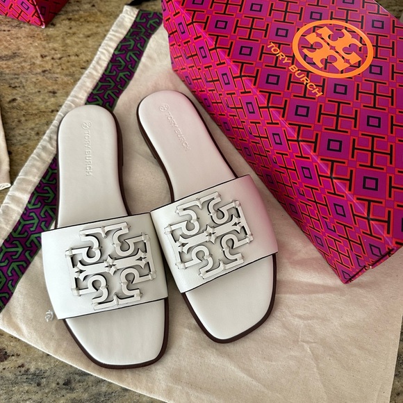 Tory Burch Shoes - New Tory Burch slides white millet